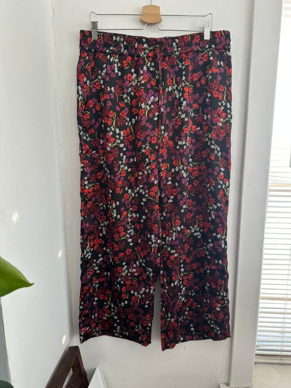 DRAPER JAMES Women's Black Floral Pajama Pants | Size XL